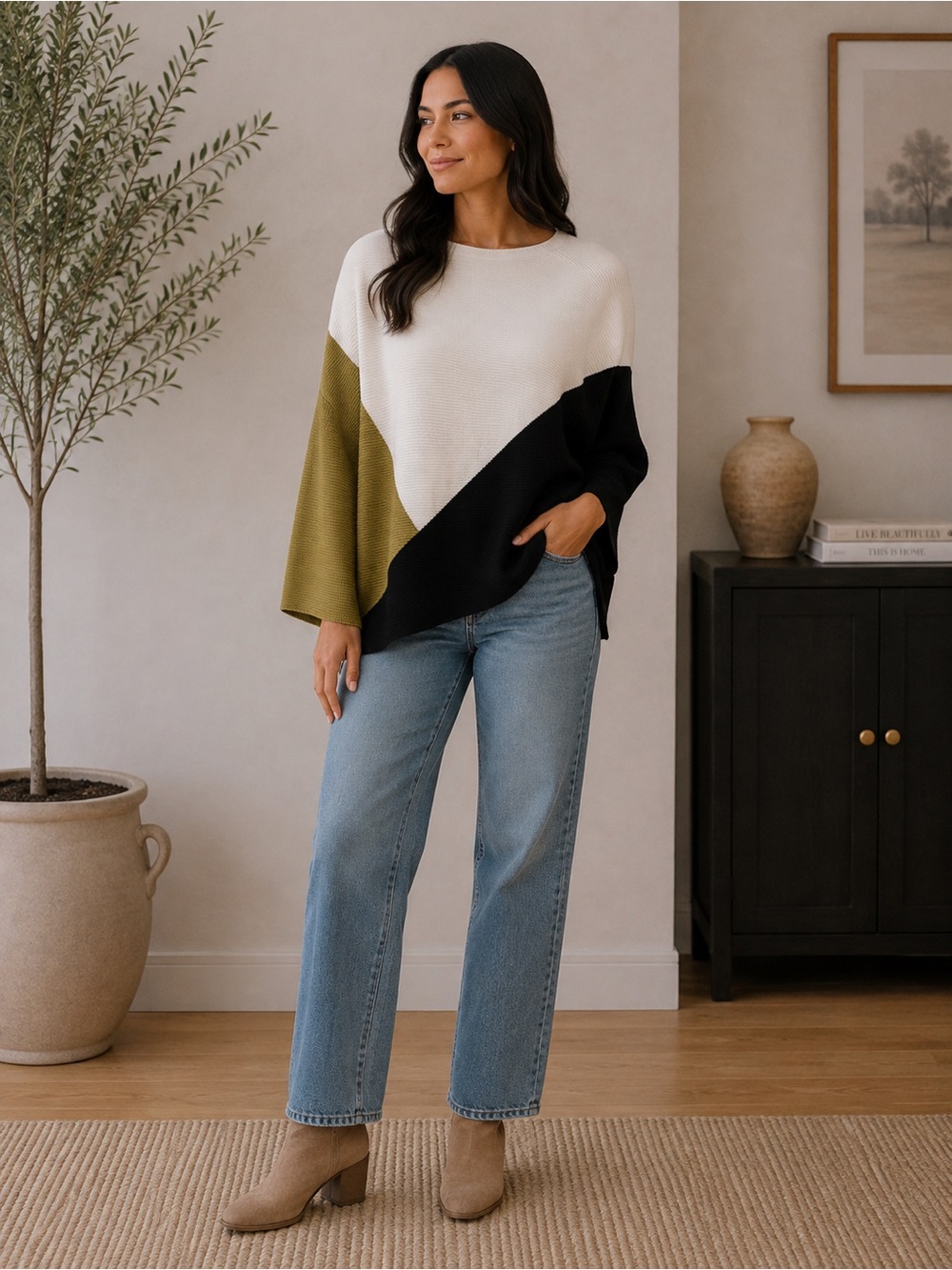 Northern Angel Colorblock Sweater